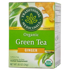 Traditional Medicinals Green Tea with Ginger, Organic