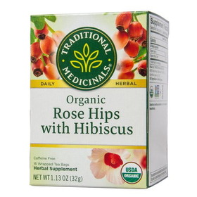 Traditional Medicinals Rose Hips with Hibiscus Tea, Organic