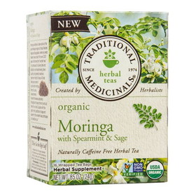 Traditional Medicinals Moringa with Spearmint and Sage, Tea, Organic