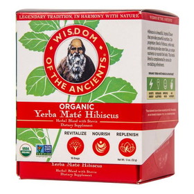 Wisdom of the Ancients Tea, Yerba Mate Hibiscus, Organic