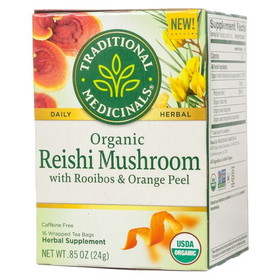 Traditional Medicinals Reishi Mushroom with Rooibos and Orange Peel, Tea, Organic
