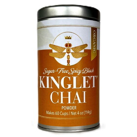 Kinglet Black Chai Powder, Spicy, Sugar Free, Organic