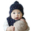 TopTie Baby Matched Hat & Neck Wear Single Ear Triangle Beanie Triangular Scarf