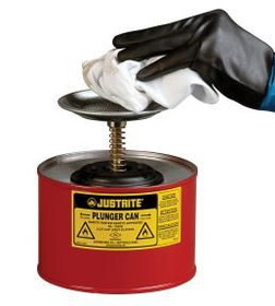 BASCO Justrite&#174; 1 Pint Plunger Cans