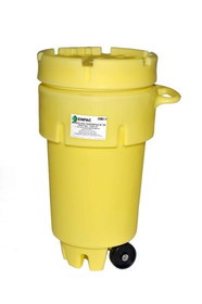 BASCO 50 Gallon Plastic Salvage Overpack Drum, Wheeled