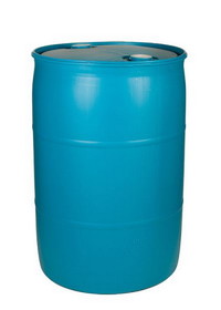 BASCO 1295-M Blue Plastic 55 Gallon Drum, Tight Head - UN Rated
