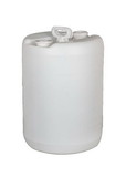 BASCO 1410 UN Rated 15 Gallon Plastic Drum - Natural, Closed Head