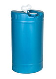 BASCO 1420-M 15 Gallon Tight Head Plastic Drum - Blue, UN Rated