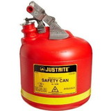 BASCO Justrite® Type I Polyethylene Safety Cans 2 1/2 Gallon