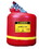 BASCO Justrite&#174; Type I Polyethylene Safety Cans 5 Gallon, Price/each