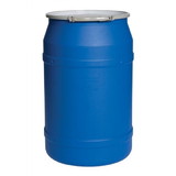 BASCO Eagle® 55 Gallon Open Head Plastic Drum, UN Rated, Lever Lock, Straight Sided - Blue