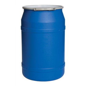 BASCO Eagle&#174; 55 Gallon Open Head Plastic Drum, UN Rated, Lever Lock, Straight Sided - Blue