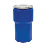 BASCO 14 Gallon Eagle® Plastic Drum, Open Head, UN Rated, Lever Lock, Nested - Blue