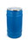 BASCO 30 Gallon Plastic Drum, Open Head, UN Rated, Fittings - Blue, Price/each