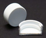 BASCO White Polypropylene Screw Cap with PE Foam Liner - 20mm