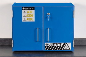 BASCO Justrite&#174; Corrisive Safety Cabinet Wood Laminated 2 Door Countertop