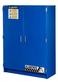 BASCO Justrite &#174; Safety Cabinets for Corrosives &amp; Acid Storage Wood Laminated 2 Door Tall Floor Model
