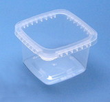 BASCO 16 ounce Square Plastic Container - IPL Tamper Evident