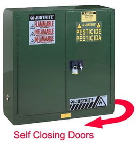 BASCO Justrite&#174; Pesticide Storage Cabinets 2 Door Self Closing