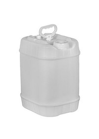 BASCO 2534 UN Rated 5 Gallon Plastic Drum - Natural, Closed Head