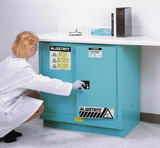 BASCO Justrite® Corrosive Safety Cabinet Steel Undercounter 2 Door Self Closing