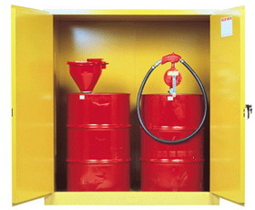 BASCO Justrite&#174; Safety Cabinet Vertical 2 Drum Storage 2 Door Manual