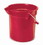 BASCO 14 Quart Rubbermaid BRUTE&#174; Bucket, Metal Handle - Red, Price/each