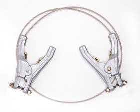 BASCO Plier Clamp Grounding Assembly with 10 ft Stainless Steel Cable