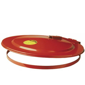 BASCO Fire-Safe Steel 30 Gallon Self-Closing Drum Lid with Fusible Link - Red