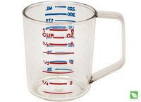 BASCO 8 Ounce Bouncer&#174; Measuring Cups - Clear Polycarbonate