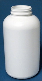 BASCO 13.5 oz White HDPE Wide Mouth Bottle