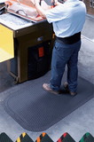 BASCO Anti Fatigue Floor Mat With Yellow Border 3 ft x 5 ft