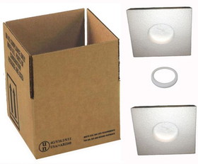 BASCO Hazmat Shipping Box, Foam - 1 Pint Paint Can - 4G Packaging