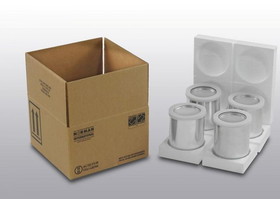 Basco HAZMAT Packaging With Four 1 Quart Paint Cans