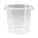 BASCO 4 Qt Round Rubbermaid® Food Storage Container - Semi-Clear Poly