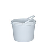 Basco 10 lb Round Plastic Container IPL Commercial Series