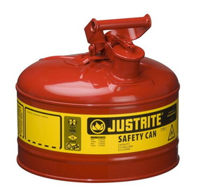 BASCO Justrite&#174; Type I Premium Coated Steel Safety Can 2 1/2 Gallon