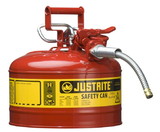 BASCO Justrite ® Accuflow Steel Safety Can 2 1/2 Gallon
