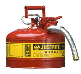 BASCO Justrite &#174; Accuflow 2 1/2 Gallon Type II Steel Safety Can
