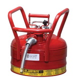BASCO Justrite® Type II AccuFlow™ DOT Compliant Steel Safety Cans 2 1/2 Gallon