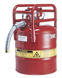 BASCO Justrite® Type II AccuFlow™ DOT Compliant Steel Safety Cans 5 Gallon