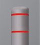 BASCO Bollard Sleeve Gray With Red Tape
