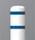 BASCO Bollard Sleeve White With Blue Tape 7 Inch I.D., Price/each