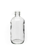 BASCO 16 oz Clear Boston Round Glass Bottle