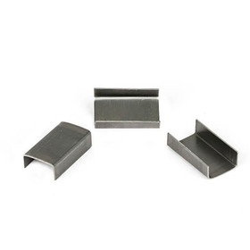 BASCO ShipRight &#153; Galvanized Steel Strapping Seals, Open - &#189; Inch
