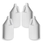 Basco BOT7102 1 Gallon Round Plastic Bottles - White, 4 Pack