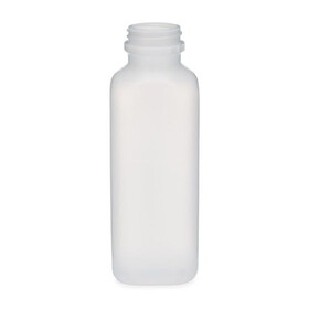 Basco BP-40125 32 oz Tall Square Plastic Bottle - 38mm, Natural