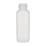 BASCO 16 oz Tall Square Plastic Bottle - 38mm, Natural