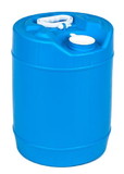 BASCO 5 Gallon Round Plastic Pail, Closed Head, Flexspout® Opening - Blue