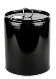 Basco CAN7093 5 Gallon Steel Pail, Tight Head, Unlined, Flexspout® Opening, 26 Gauge - Black